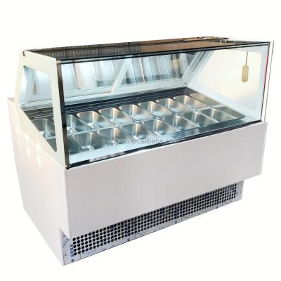 China Factory Supply Good Ice Cream Display Freezer Gelato Showcase Marble And Glass Ice Cream/ Popsicle/ Haagen-dazs for sale
