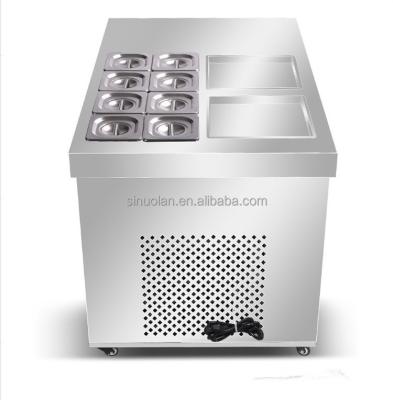 China Freezer Making  Fried Ice Cream Machine Roll for sale
