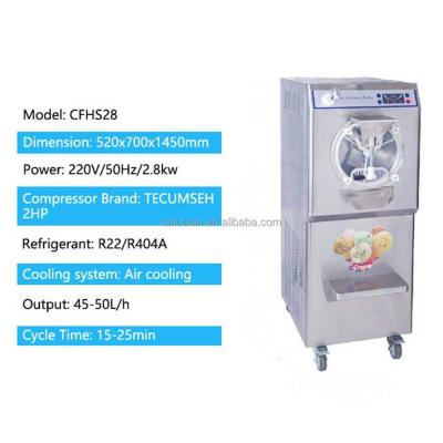 China Helado grande del congelador del lote de máquina de Gelato de la capacidad de la máquina dura del helado en venta