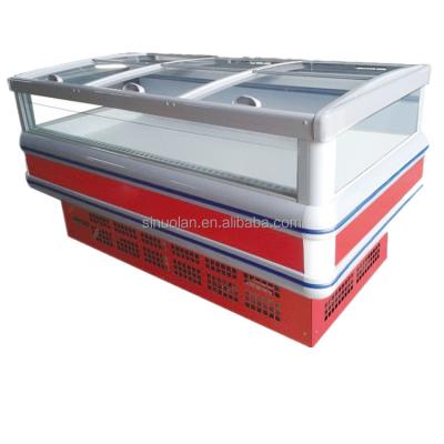 China Factory Price Wholesale Commercial Frozen Food Display Island Freezer Island Chest Freezer Island For Sale for sale
