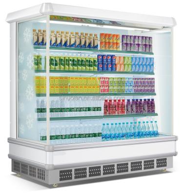 China Supermarket Shop Use Vegetables Display Open Chiller Cooler Fruit Milk Multideck Open Chillers Refrigerator for sale
