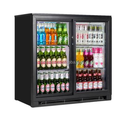 China SINUOLAN Glass Hinge Door Back Bar Cooler Bottle Beer Fridge Display Drink Back Bar Cooler Refrigerator for sale