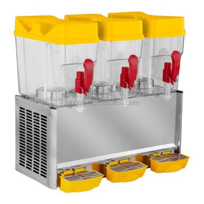 China 3 Tank Commercial Cold Fruit Juice Dispenser Cooler Machine Fruit Juice Coolers Cooling Triple Machine for sale