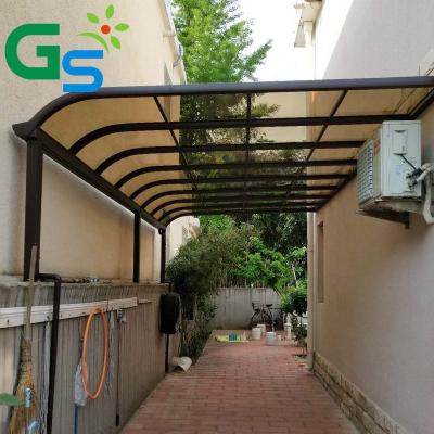 China Aluminum Frame Polycarbonate Sheet Garage Roof Designs with Customized Options for sale