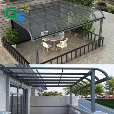 China 800*1200mm Waterproof Aluminum Canopy Manual Operation Method for Outdoor Garden Decor for sale