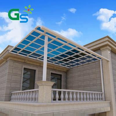 China Wall Cover 2mm Strong Polycarbonate Sheet Villa Aluminum Awning for Patio Easy Install for sale