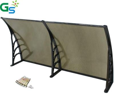 China Malaysia Price Bronze Hollow Sheet Plastic Bracket Door Awning Polycarbonate Awning For Window Canopies for sale