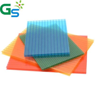 China Villa Polycarbonate Sun Shades Transparent Plastic Hollow Sheet For Balcony Roof Cover for sale