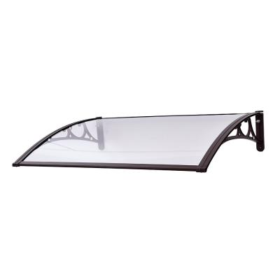 China Wholesale customized 60*100cm fixed entrance door window metal aluminum bracket polycarbonate sheet roof awning for sale