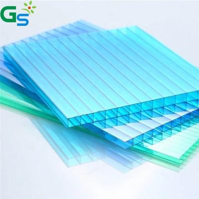 China UV Coating Multiwall Polycarbonate Sheet with 2100mm Width and Four Pc Hollow Wall for sale