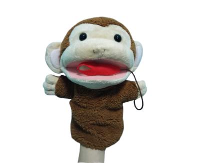 China Monkey hand puppet with banana / moving mouth monkey hand puppet for sale