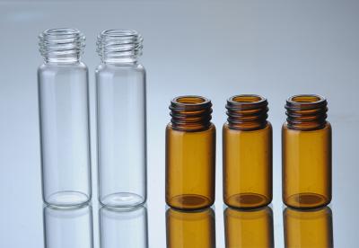 China Clear Amber Pharmaceutical 30ml Glass Vials Small Screw Neck Vials With Plastic Cap for sale