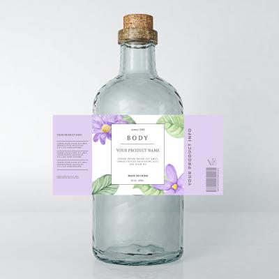 China Etiqueta de botella de vino brillante personalizable Impresión de etiquetas de bebidas a prueba de agua en venta