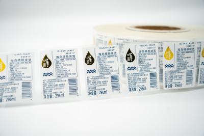 Chine Étiquette de bouteille de bière en relief imprimable autocollant transparent étanche papier étiquette de bouteille de vin à vendre