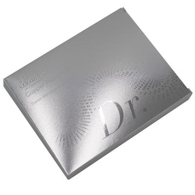 China Small Silver Aluminum Foil Cosmetic Box Packaging For Luxury Products for sale
