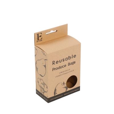 China Brown Hang Tag Kraft Eco Friendly Packaging Box With Round Window for sale