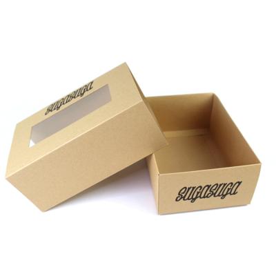 China Recycled Cardboard Eco Conscious Eco Friendly Packaging Box Vinyl Window for sale