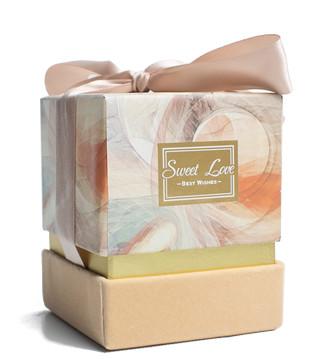 China Pequeña caja de empaquetado hecha a mano de la joyería que se casa con la cinta rosada en venta