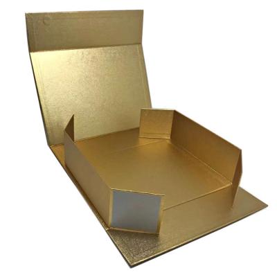 China Metallic Paper Big Cosmetic Packaging Box Folding Gold Black Rose Gold for sale
