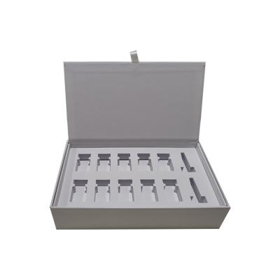 China White Cosmetic Gift Box Large Magnetic Lid With Foam Cut Out for sale