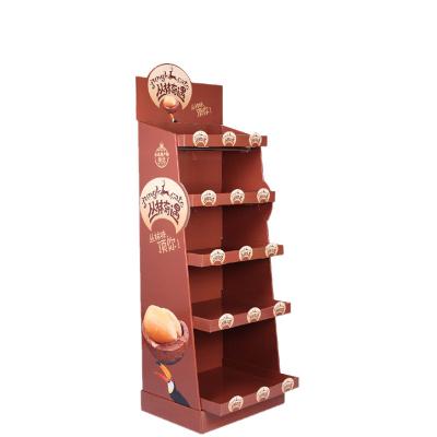 China Floor Cardboard Counter Display Shop Product Display Stands For Retail for sale
