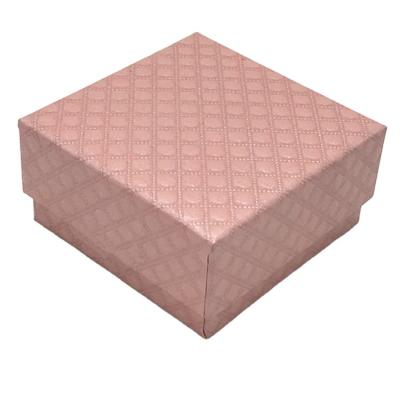 China Leather Pink Purple Ring Jewelry Packaging Box With Velvet Foam Insert for sale