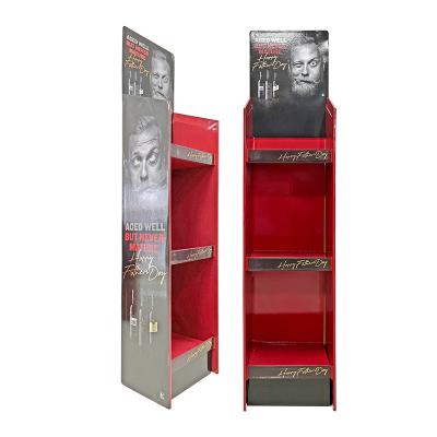 China FSC Recycle Cardboard Counter Display Exhibition Shelves Pop Store Display Stocking  Stands for sale