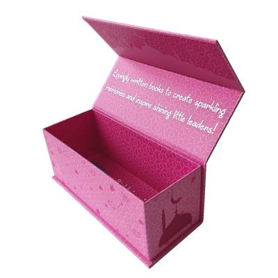 China Luxury Printed Pink Rigid Cardboard Gift Box With Magnetic Closure for sale