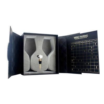 China Custom Luxury Gift Boxes For Wine Glass Bottles Pairing for sale