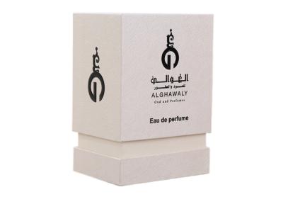 China Caixa de empacotamento do perfume clássico branco com suporte do cartão à venda