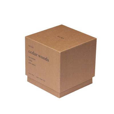 China Custom Kraft Rigid Luxury Candle Box Packaging CMYK for sale