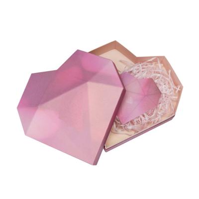 China Heart Shape Creative Packaging Box Custom Triangle Paper Box for sale