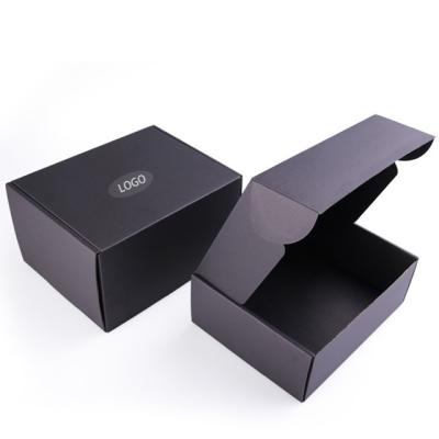 China 6x4x3 Black Custom Mailer Boxes Flat Shipping For Christmas Holidays for sale