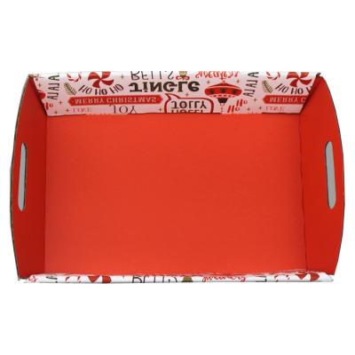 China Kundenspezifische rote Pappanzeigen-Behälter für Supermarkt-Feiertags-Förderung zu verkaufen