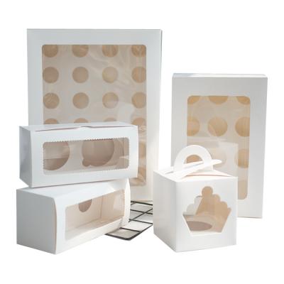 China Food Grade White Cake Cardboard Box Trays With Cardboard Hole Holders Insert for sale
