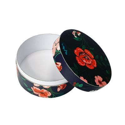 China Custom Printed Round Paper Box With Lid for sale