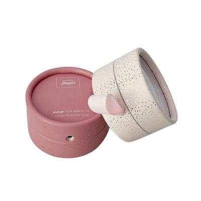 China Small Jewerly Cardboard Round Box Tube With Ribbon for sale