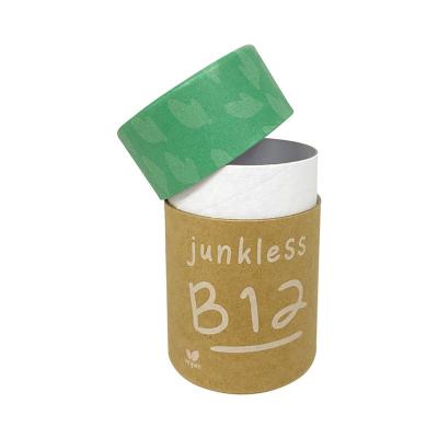 China Biodegradable Cardboard Round Box Kraft Paper Cylindar Carton for sale