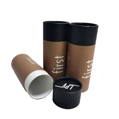 China Eco Friendly Cylindrical Paper Lip Balm Tube Containers With Lids for sale