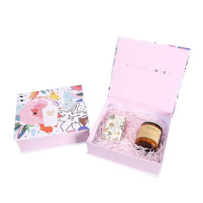 China Cardboard Perfume Packaging Box Custom Pink And White Box For Women for sale