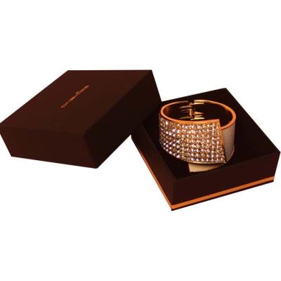 China Caixa de empacotamento personalizada CMYK Pantone da joia preta à venda