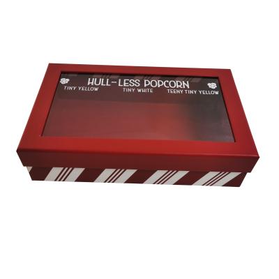 中国 Ribbon Accessory Custom Logo Small Cardboard Boxes Cosmetic Packaging Solution With Clear Window 販売のため