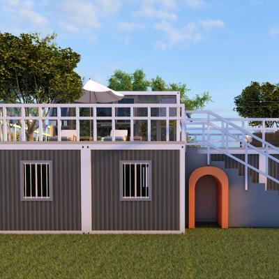 China Design Modular Prefabricated House Balcony Tiny Container Homes Prefab Houses à venda