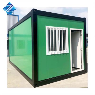 China Flat Pack Prefab Container Van With Roof en venta