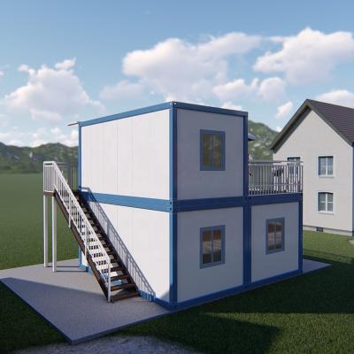 China Student Dormitory Two Storey Container House 20ft for sale