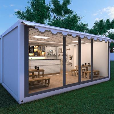 China Popular 40ft Flat Pack Containers Milk Tea Shop Coffee Shop for sale