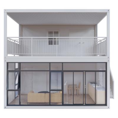 China 6m Fast Assembly Container House 2 Floor Mobile Prefab House Flat Pack en venta