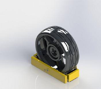 China Lightweight Yellow Electrostatic Spraying Anti Theft Wheel Lock for sale