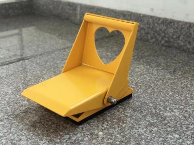China Striking Yellow Foldable Anti Theft Wheel Lock Love Shaped for sale