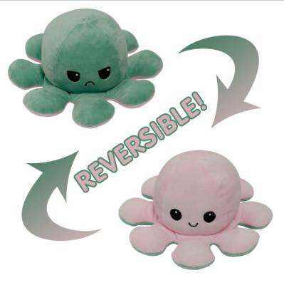 China Custom Cute Logo Octopus Plush Stuffed Flip Toys Octopus Toys Reversible Flip Octopus Plush Toy New Creative Octopus Plush for sale